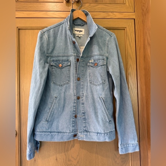 NWOT Wrangler Jean Jacket Vintage Inspired Retro Geometric Back Southwestern MD - Picture 6 of 15